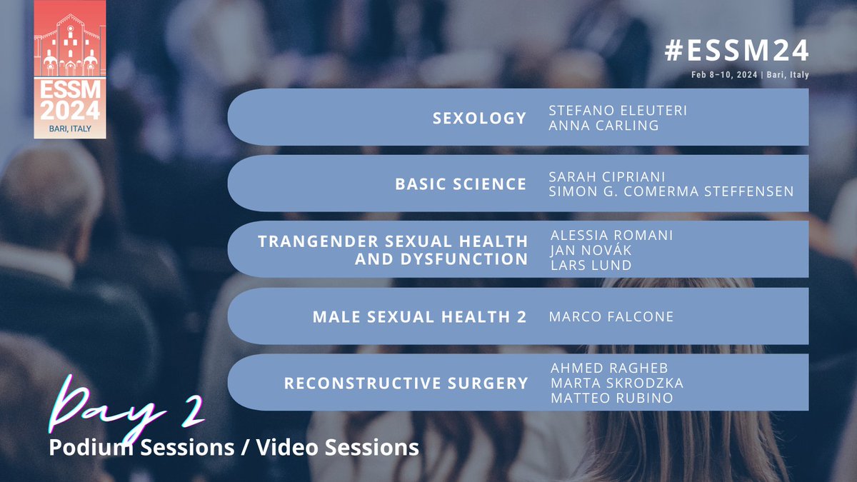 essm_tweets's tweet photo. #ESSM24 - Today, we're highlighting the #PodiumSessions #VideoSessions presenting the best papers/video accepted for the congress &amp; will focus on specific topics presenting the very latest findings in this field. Stay tuned for more 🚀👉🏼 https://t.co/Z2sbtQkxy2 https://t.co/5DFeAhuv2C