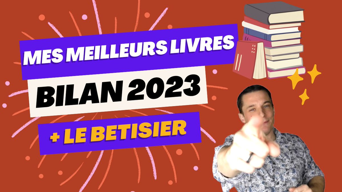 Le Bilan 2023 en vidéo vous attend! Mes livres préférés et mon bêtisier sont au programme. Lien ici: youtu.be/60VAOfSA8Co @MarieCharrel @MathieuLecerf @s_destombes @AntoineRenand @DonatoCarrisi @JackySchwartzm1