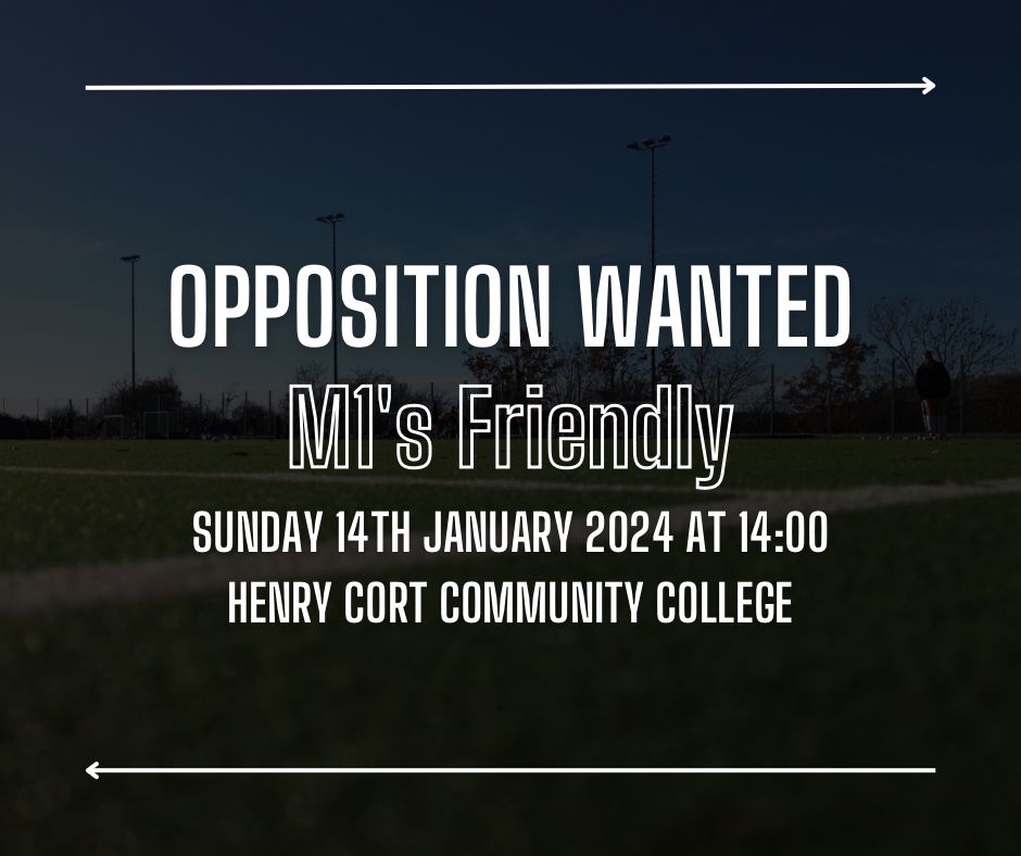 💥 OPPOSITION WANTED 💥

Due to a cancellation our M1's are now on the lookout for an opponent for a Friendly Fixture this Sunday (14th) @ #FortressFareham 

Is your team interested? 

Drop us an email: malcolmevandavies@live.co.uk

#UpTheFare