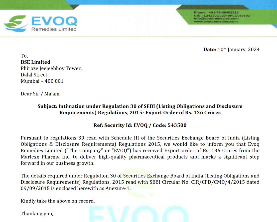 Focus_SME's tweet photo. Got huge order but promoters selling? Also, can you guys search the existence of Marlexx Pharma Inc.? Please do not check the performance of #Earum Pharma or recently listed #Patron Exim, group companies &amp; similar trading business. #EVOQ. @BSEIndia keeps approving group IPO's. https://t.co/zG6iLmSQ34