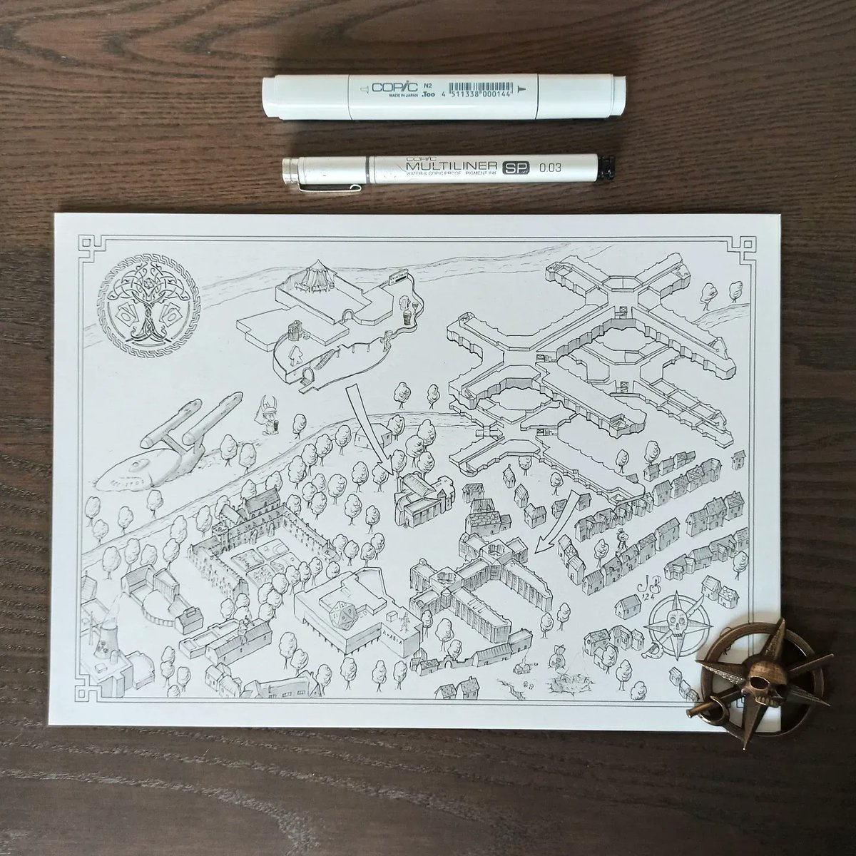 jogbrogzin's tweet image. New convention map for @WARPCON 34 in UCC campus (26-28 Jan). It's spread over a few buildings, so got creative in the layout. Ended up as a mix of isometric and elevated city view. See you there

#conventionmap #isometricmap #isometricart #citymap #fantasymap #scifimap #corkcity