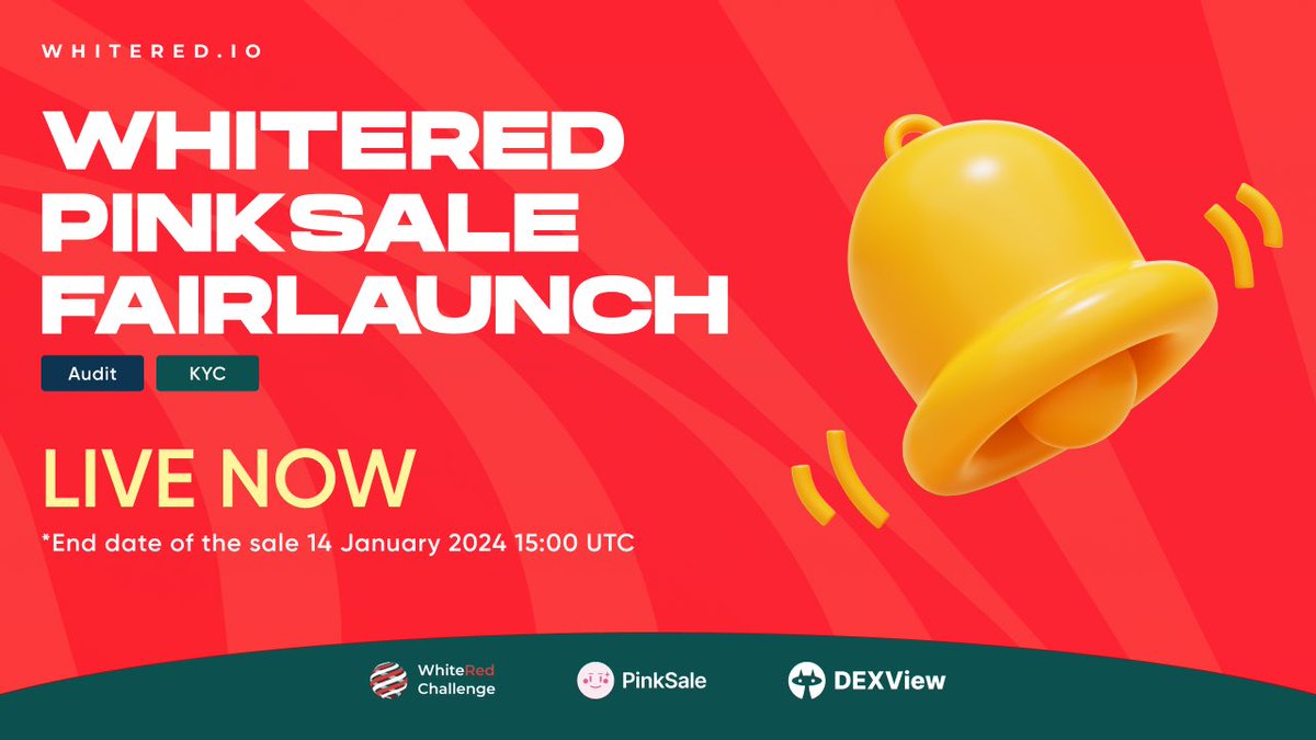 WhiteRedio's tweet photo. Let the Fair Launch commence! Only on PinkSale🔥 
✅ Audit
✅ KYC

 Join us👌 https://t.co/YcZSkAmj46