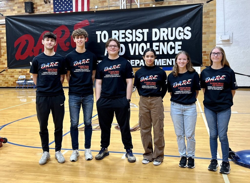 A big thanks to Landen, Ayden, Andrew, Amber, Kelsey, and Alyssa for serving as mentors for the BHJH Dare Program.  They're showing their support at the 5th grade DARE graduation today!