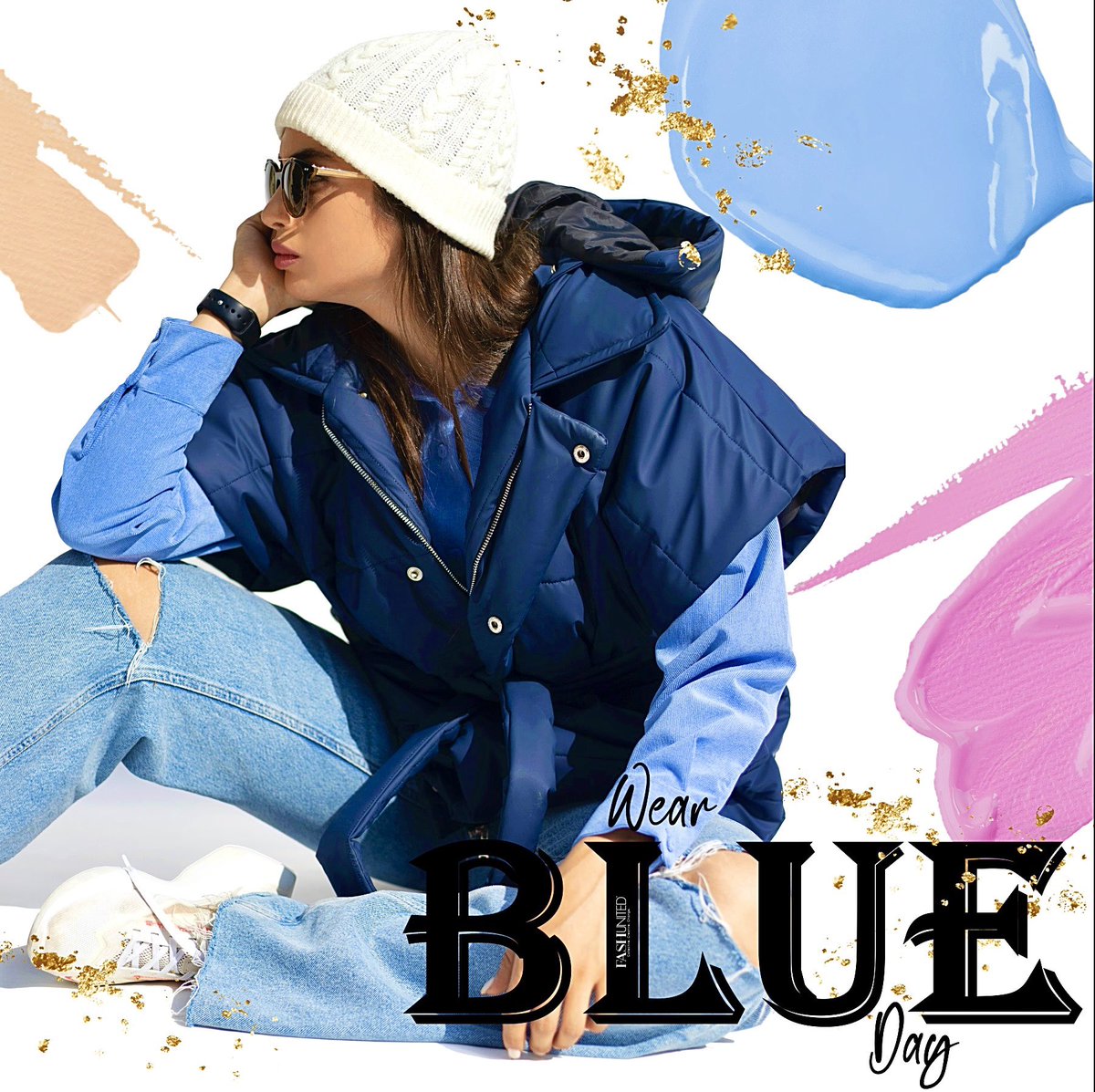 FashUnited's tweet photo. #WearBlueDay! Today, we wear #blue to show our support for victims and survivors of #HumanTrafficking! #HumanTraffickingAwarenessDay
#EndHumanTrafficking 💙💙💙 #FASHUNITED https://t.co/9oGOIpxMso