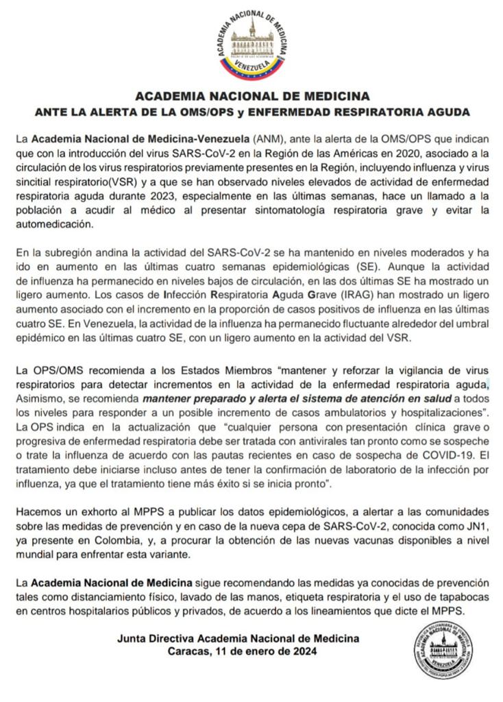 Academia Nacional de Medicina de Venezuela tweet media