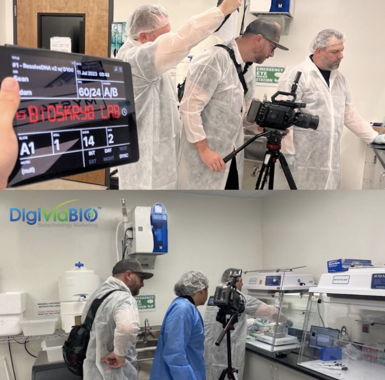 DigiVidBio's tweet photo. Teaming up with @bioskryb, we captured key lab processes & training through videos at their North Carolina lab 🥽🎥.
These videos will revolutionize lab training with engaging visuals & narratives. https://t.co/6CXfbuqcLq
#labvideos #biotechvideos #videostrategy https://t.co/pDCwCWYAOn