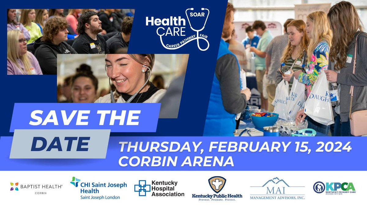 📣 Calling all healthcare professionals, industry leaders, and education enthusiasts! Be a part of our transformative Healthcare Career Pathway Fair event aimed at guiding high school students towards rewarding careers in healthcare after college. Link: soar-ky.org/2024-healthcar…