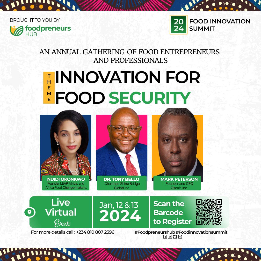 I will be speaking tomorrow at the Food Innovation Summit.  I will be speaking on “The Use of Artificial Intelligence in Africa’s Food Industry.”

If you are interested in food innovation, this is the summit for you. 

#foodinnovationsummit