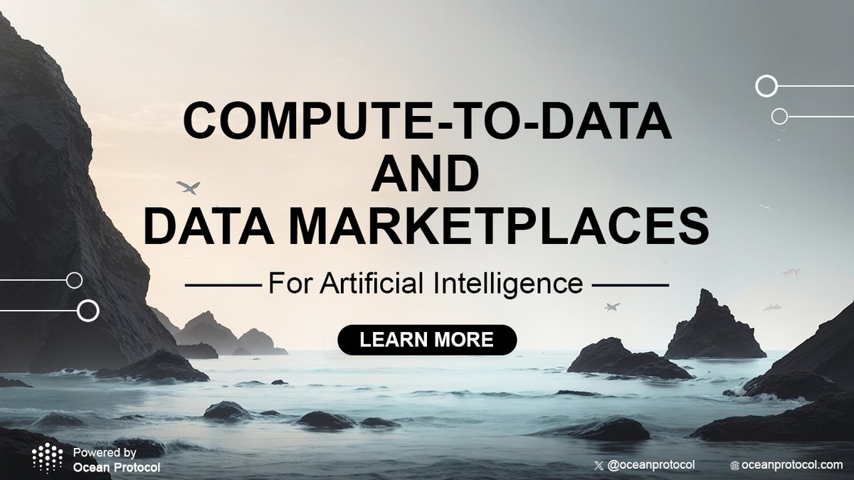 🧵Today I would like to talk about <a href="/oceanprotocol/">Ocean Protocol</a>'s technologies, or rather how they can be useful for the development of #AI  

It will be about: 
🧪Compute-to-Data
🏛️Data-Markets

Let's look into this in more detail👇