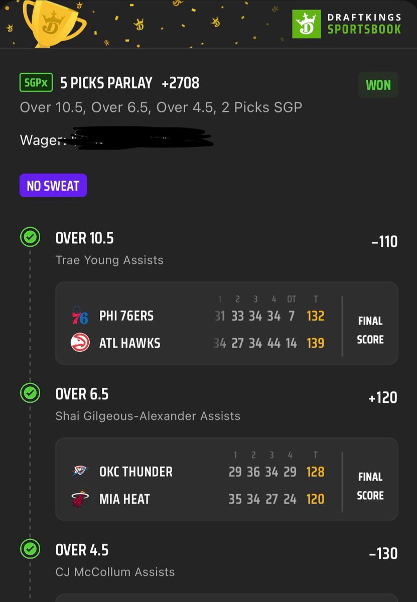 NSXFromRS's tweet photo. @CodyBrownBets Thanks for the info 💰 https://t.co/UAuCPl596g