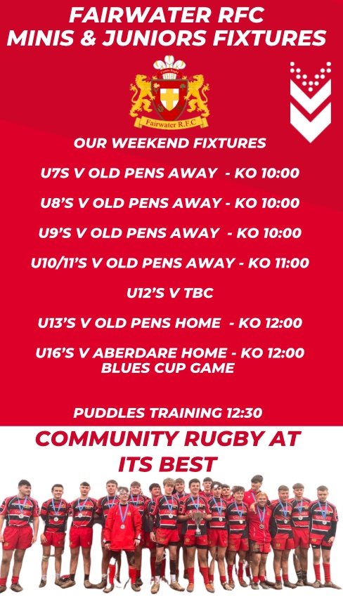 We do enjoy a busy fixture weekend, thank you to our host club @OldPensMinis and we look forward to hosting your 13’s then we see our u16’s Hosting in their Blues Cup Game @Uppababysnakes good luck to all playing this weekend and we look forward to your updates. #communityrugby