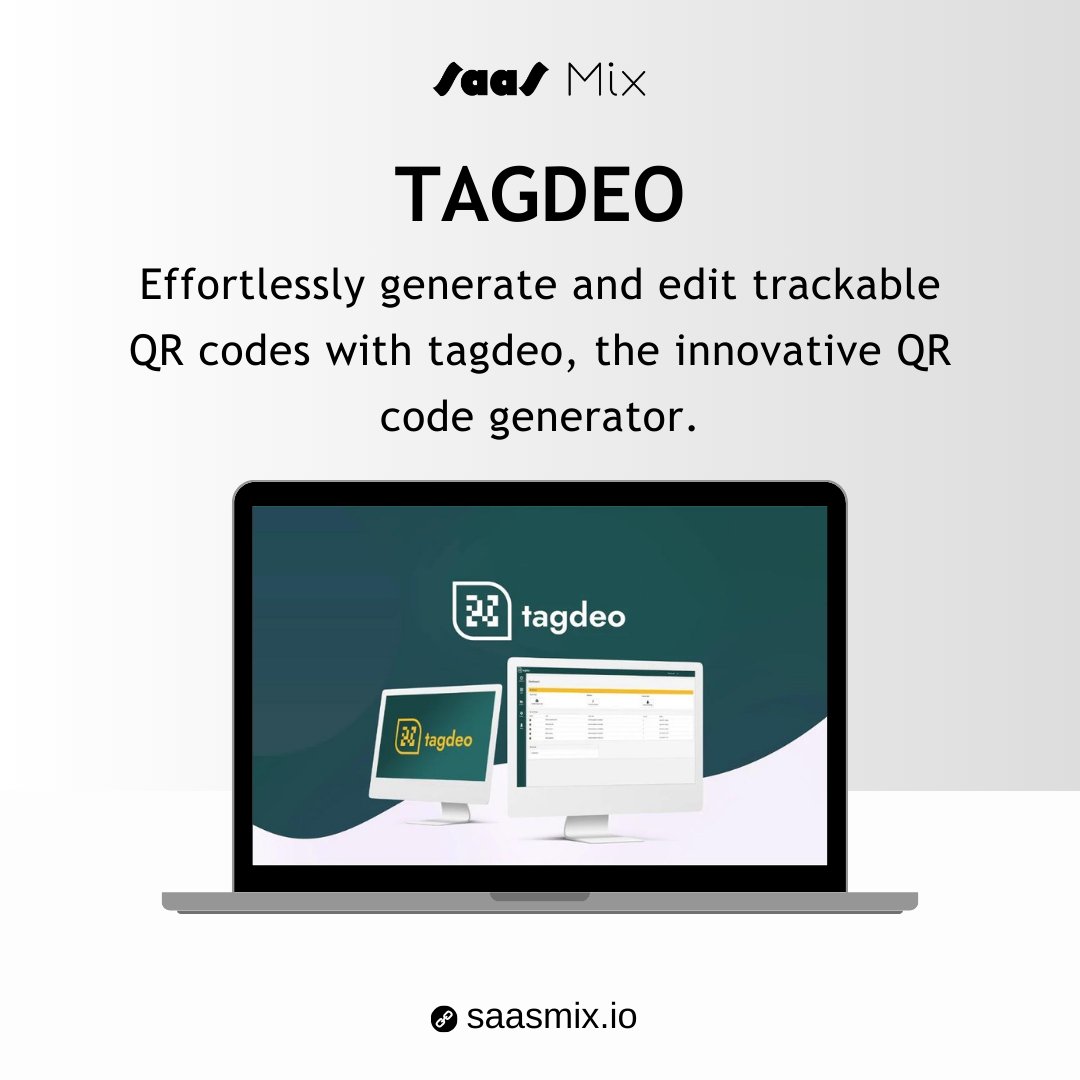 Effortlessly generate and edit trackable QR codes with tagdeo, the innovative QR code generator.

#Tagdeo #QR #QRCode #SaaSMix