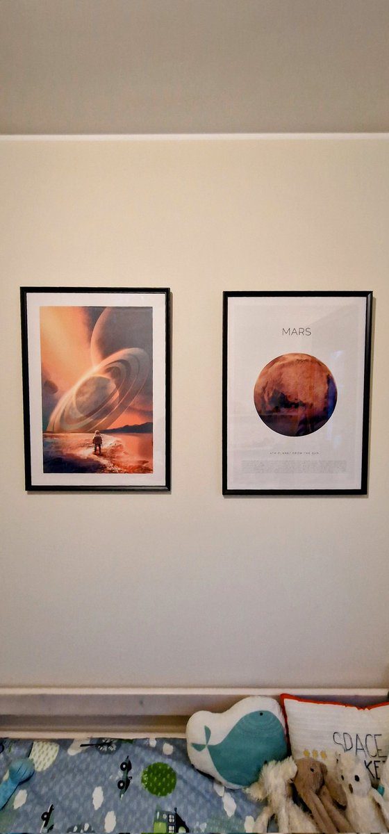 hkoutso's tweet photo. My 12year old boy's wall. Inspired by @SpaceX and @elonmusk. Hope he gets to see a Mars mission! https://t.co/NPBzuiGqtR