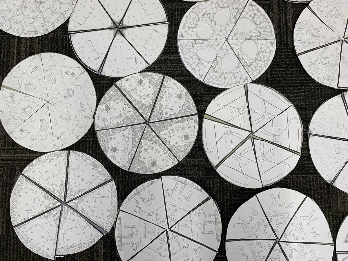MrsSmith6SW's tweet photo. Amazing work from Year 6 this afternoon looking at Islamic art for our AD900 topic. Great work! @artatclifton @CliftonPrim look at the detail! https://t.co/URSDw4ePQX