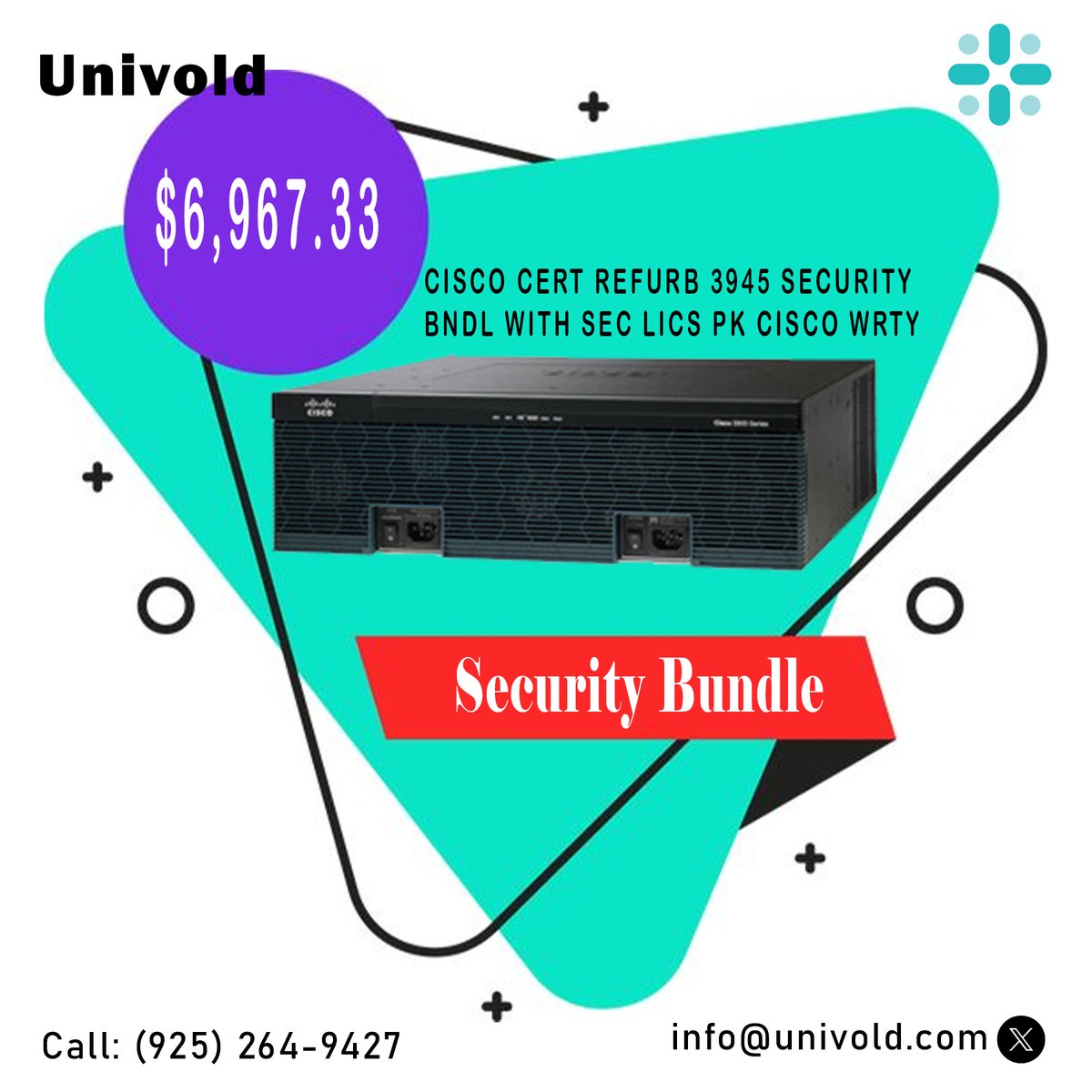 OmUnivold's tweet photo. https://t.co/tyFw1aK7Zs

CISCO CERT REFURB 3945 SECURITY BNDL WITH SEC LICS PK CISCO WRTY

#CISCO #CERT #REFURB #3945 #SECURITY #BNDL #WITH #SEC #LICS #PK #WRTY #univold #univoldquickdeliver #univoldfreeshipping #univold #FOX #NBC #CBS #cnn #amazon #ebay #amazonksa #walmart https://t.co/VjI4pXn7lR