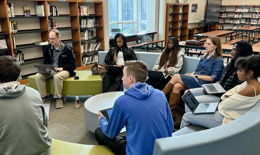 GAHS_Official's tweet photo. Is Lionel Messi the GOAT? STATS students chose a topic of interest &amp; supported their position with STATS. Real world experts were here to help students improve their messaging https://t.co/V9En8vLHj4