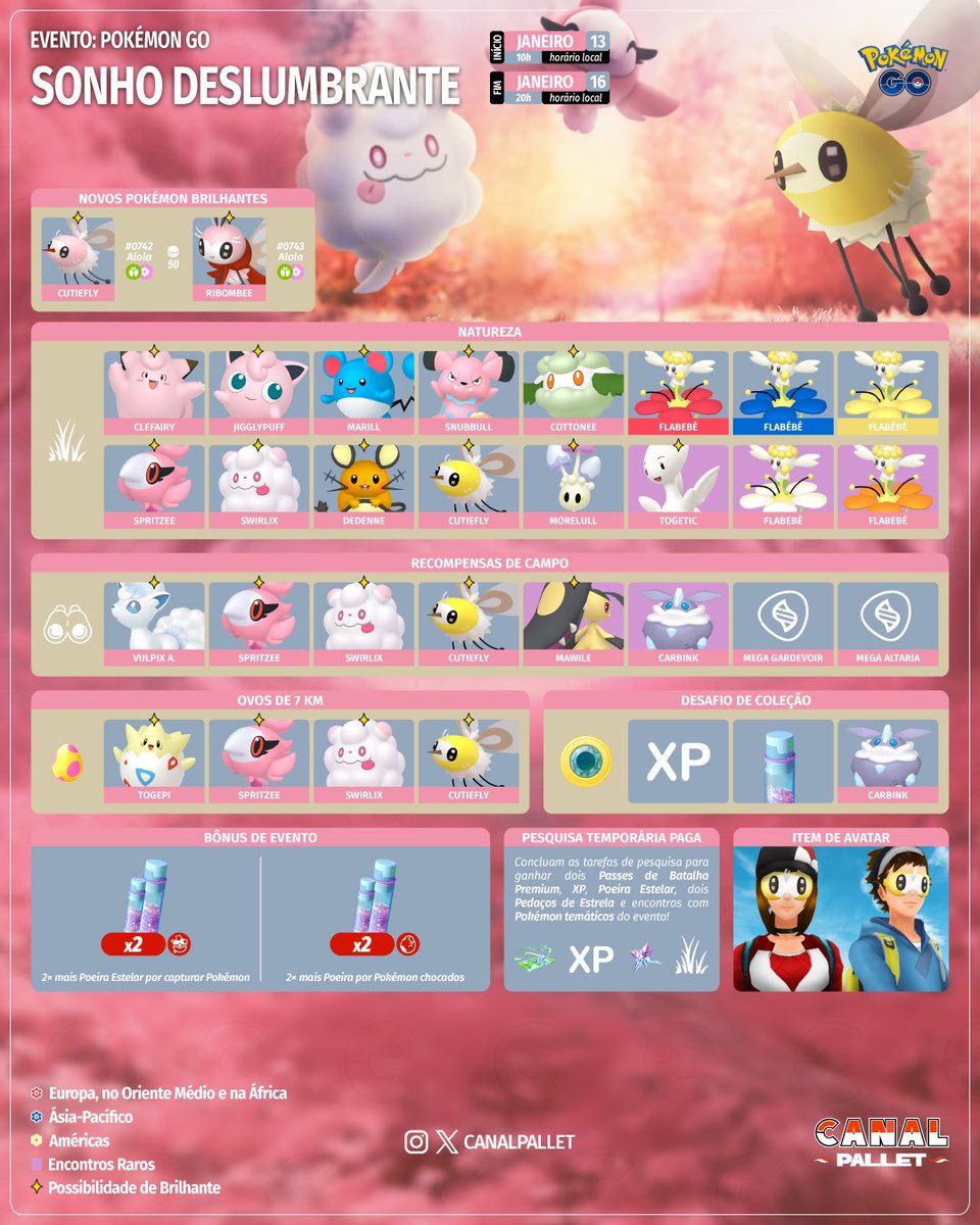 CanalPallet's tweet photo. Cutiefly e Ribombee estreiam com suas formas Brilhantes durante o evento Sonho Deslumbrante.
#PokemonGO https://t.co/Sf5sOtA24y