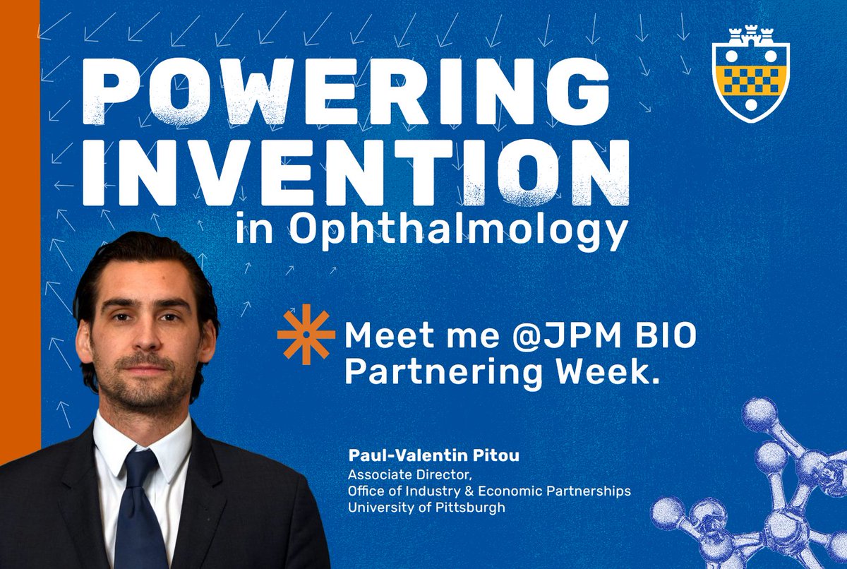Today is the last day of BIO Partnering @JPM 2024!  Email me paul.pitou@pitt.edu to send a meeting request and learn how Pitt is a driving force in Ophthalmology.  #JPM2024 #JPM24 #pittinnovates #pittpartners