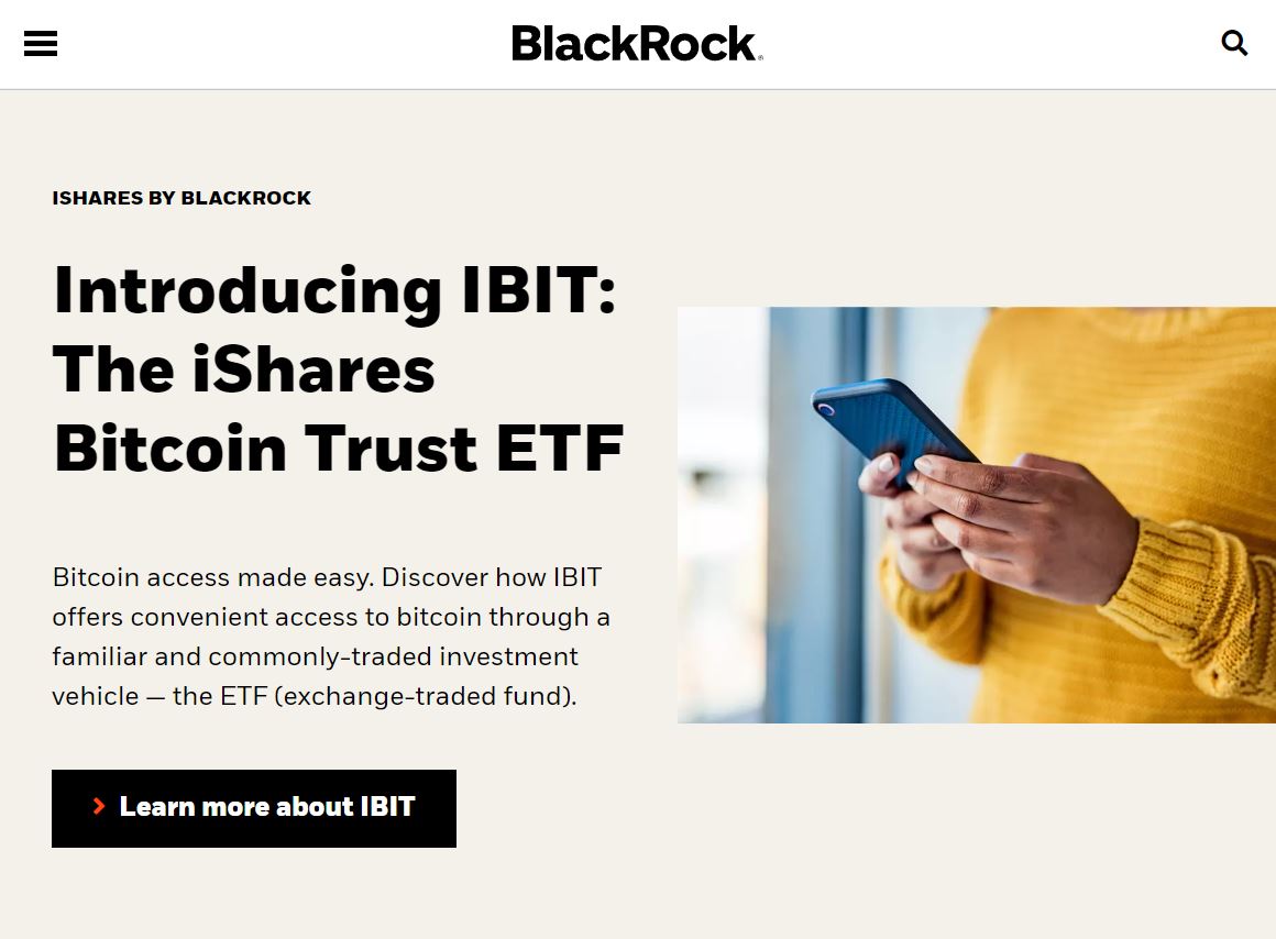 Spot #Bitcoin ETF on FRONT PAGE of BlackRock's website.

Reminder: BlackRock manages over $9 TRILLION!