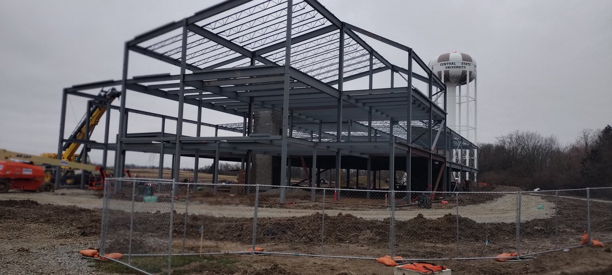 See  how we are progressing!!! Drive by the Central State University campus  and take a look at how much progress has been made since we broke ground  on the Research and Demonstration Complex. #wedoag #agisamerica #planetsuperheroes #researchersarethenewrockstars #WeDoResearch