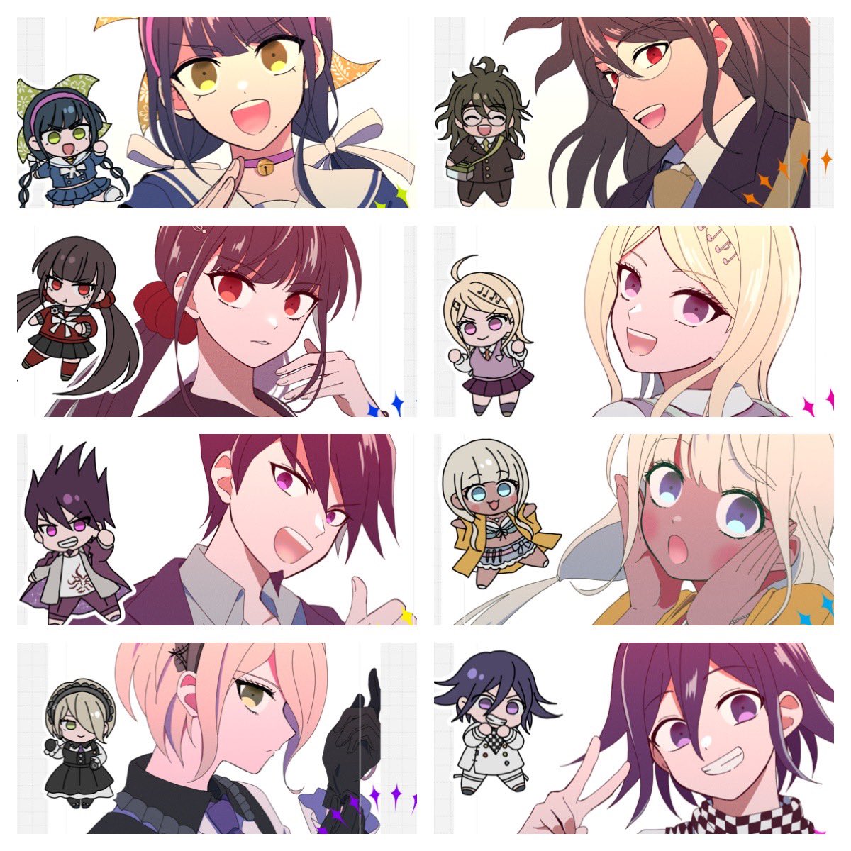 V3-7周年!!おめでとうございます🎉 去年の誕生日絵を並べました。