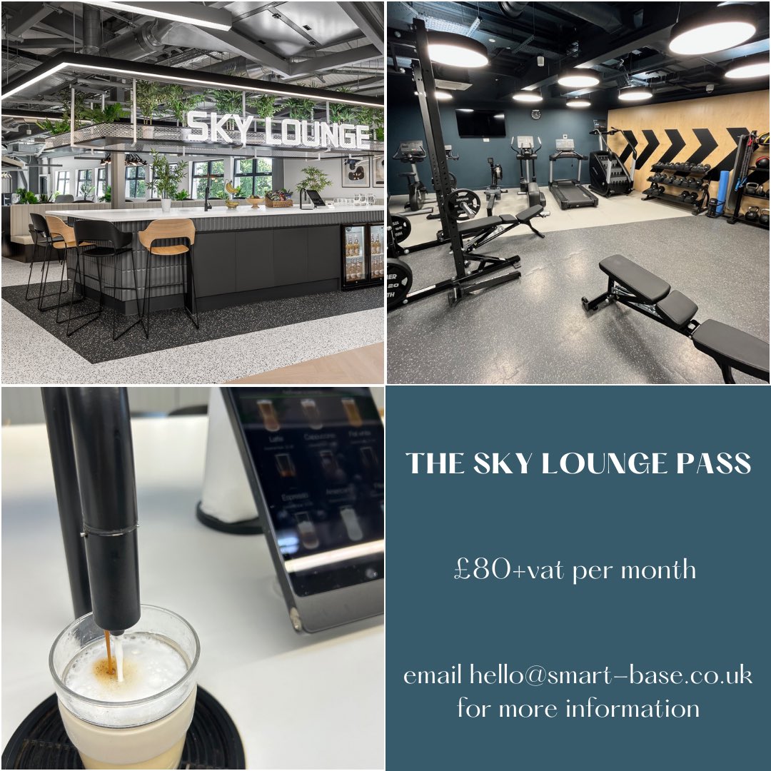 SmartBaseUK's tweet photo. Looking for somewhere a little more professional than a coffee shop to work? Focus, create and collaborate with our SkyLounge Pass, Mon-Fri in a professional business lounge and added bonus of gym! 

Ring 01202 149189 to find out more

#coworking #Bournemouth #christchurch #poole https://t.co/aMUDoo1JAt