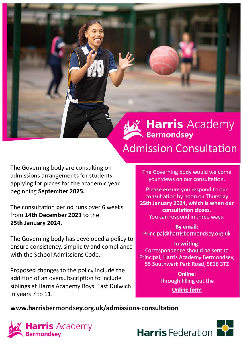 Contact Us Harris Academy Bermondsey