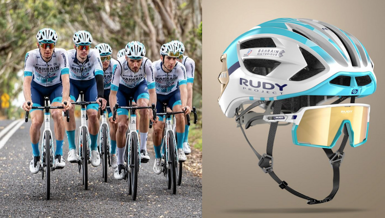 Casco y Gafas del <a href="/BahrainVic13/">Bahrain Victorious 13</a> <a href="/RudyProject_ESP/">Rudy Project España</a>  Bahrain Victorious triatlonchannel.com/2024/01/11/cas…