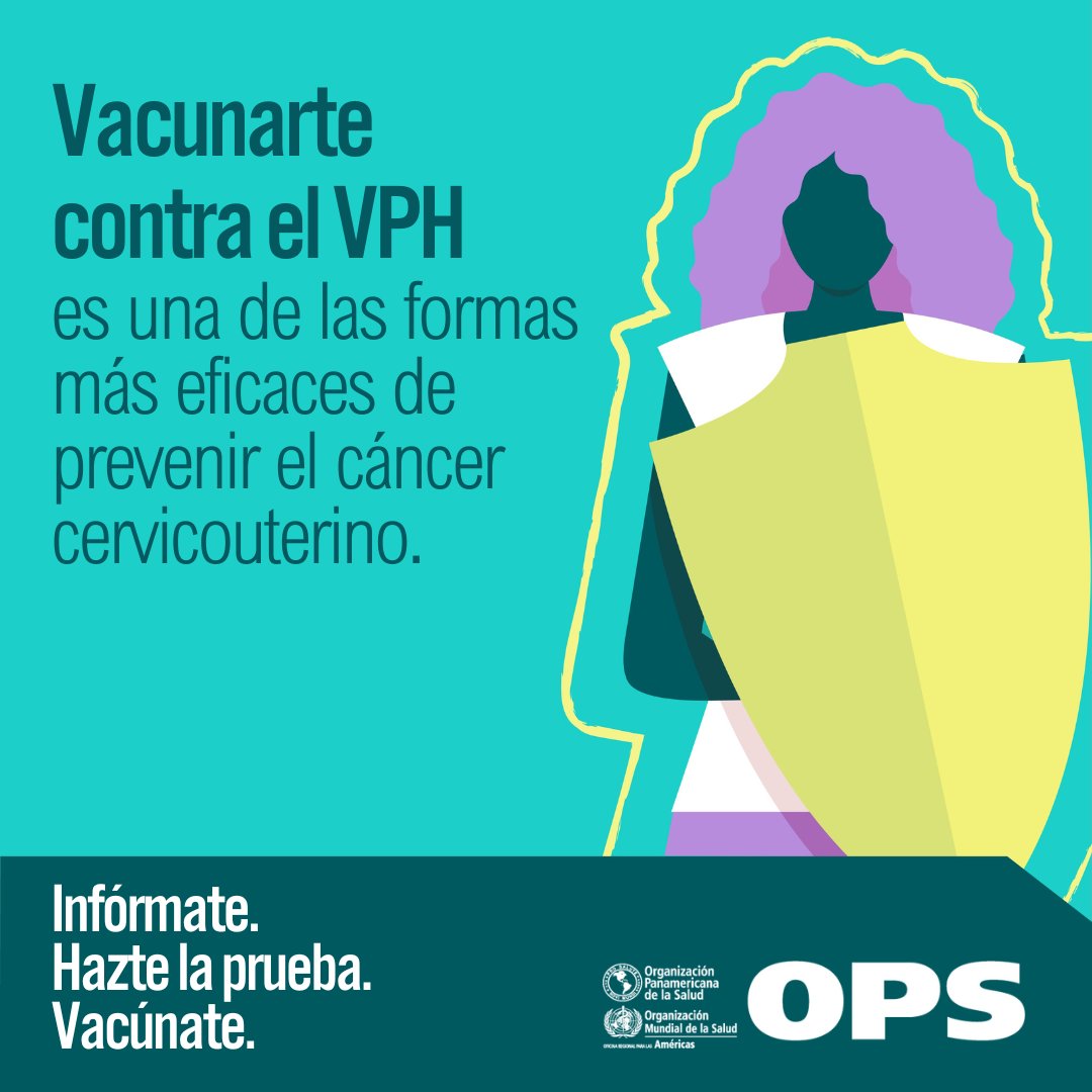 opsoms's tweet photo. Enero es el mes de la concientización sobre el #CáncerCervicouterino.

En la Región de las Américas, cada hora cuatro mujeres mueren por cáncer cervicouterino, una enfermedad prevenible por vacunación. https://t.co/XnqBGZ43Vg