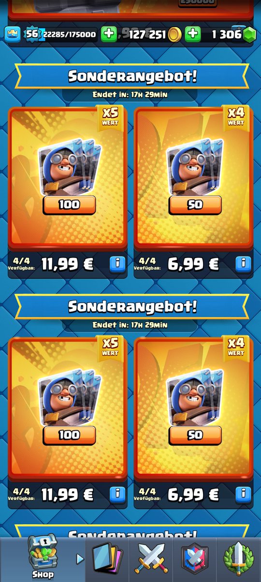 92Tvd's tweet photo. Supercell you belive If you Show me the same offer 2 Times, that I then rather buy??? https://t.co/rkk8YjybVt