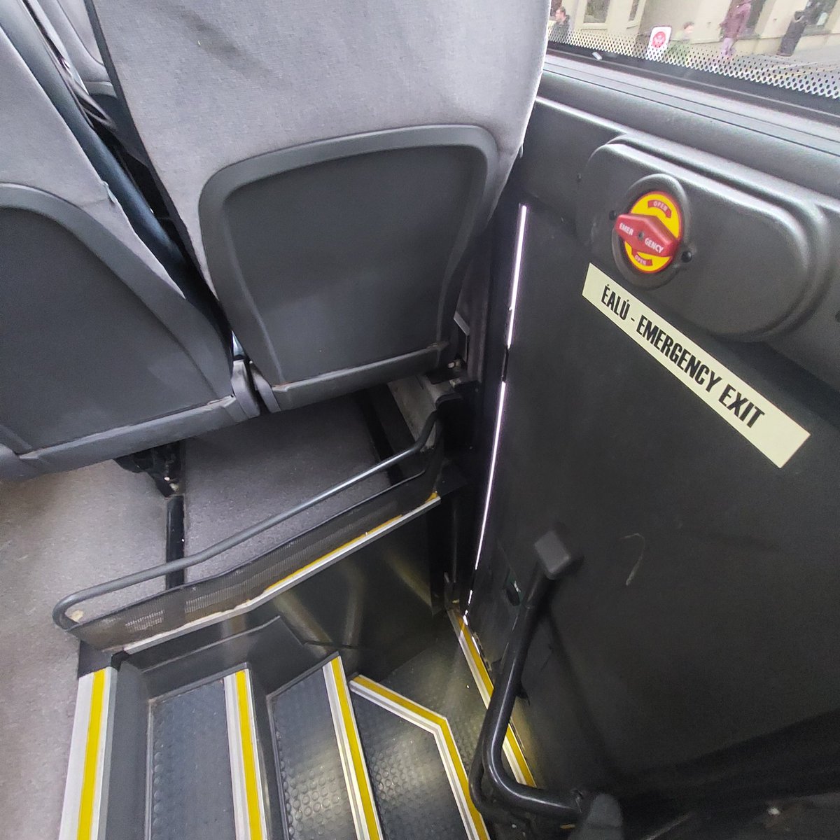 johnnynooney's tweet photo. @Buseireann  travelling today from Athlone on 190 @ 10.50am bus. Broken seats shakey rattley bus &amp; the emergency exit not closing properly as a result gale force draught in the bus . Bus should be retired Not value for money.  #getnewbuses @griptmedia @IrishTimes @Independent_ie https://t.co/PzJRJZeVvY