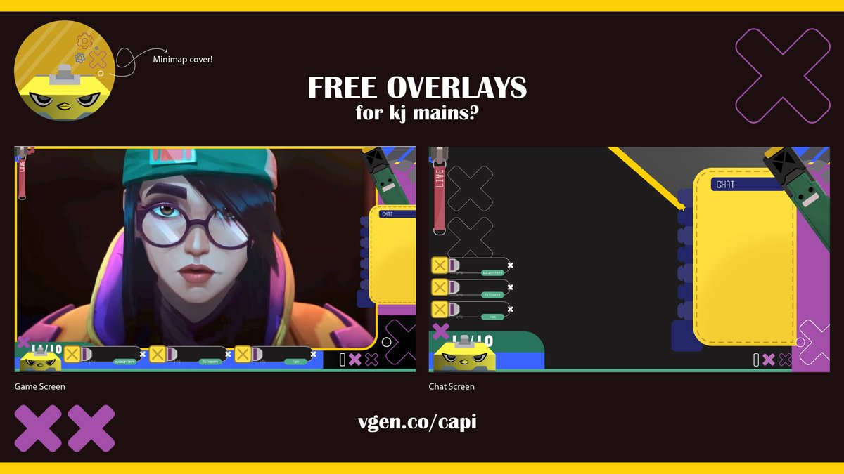 capihoefu's tweet photo. Free stream overlays for all the kj mains! :)
✨Ko-fi download link in reply!
PS I'm taking suggestions for the next agent overlay! #FreeAssets #VtuberAssets #Vtuber #FreeStreamAssets https://t.co/VZcirRhJ8x