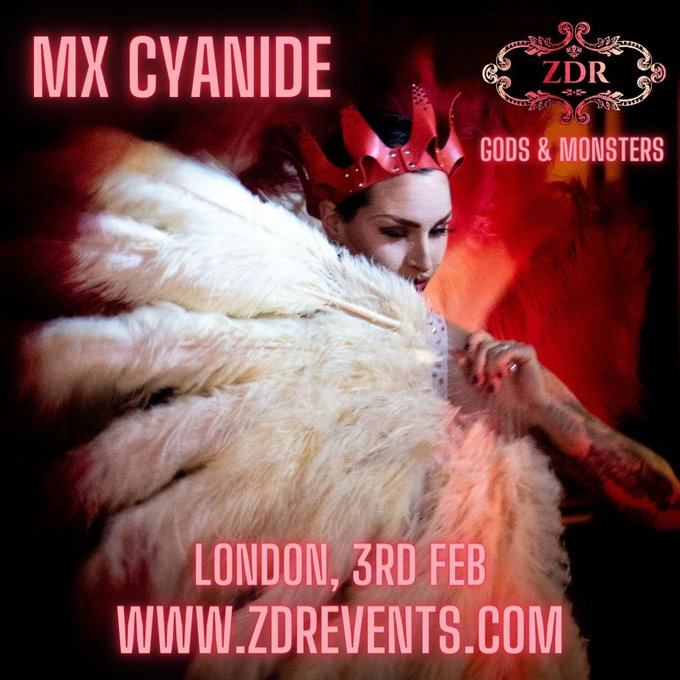 We&rsquo;re excited to be welcoming Mx Cynaide to @ZDREvents for the first time! They will be treating us with<a class="tags" target="_blank" title="On Twitter" href="/?out=eyJ0eXAiOiJKV1QiLCJhbGciOiJIUzUxMiJ9.eyJpYXQiOjE3MjI1NjgzMzcsImlzcyI6InR3cG9ybnN0YXJzLmNvbSIsIm5iZiI6MTcyMjU2ODMzNywiZXhwIjoxNzU0MTA0MzM3LCJyZWRpcmVjdF91cmwiOiJodHRwczovL3R3aXR0ZXIuY29tL1pEUkV2ZW50cyJ9.tC-y5fKzwLeFsdcs0440crLBJMz3uiRAvHUtTHdBtalGJiRgbgIc7_psIun_r4VM4kuc5VOXyae_4MrmNdZCag">@ZDREvents</a>