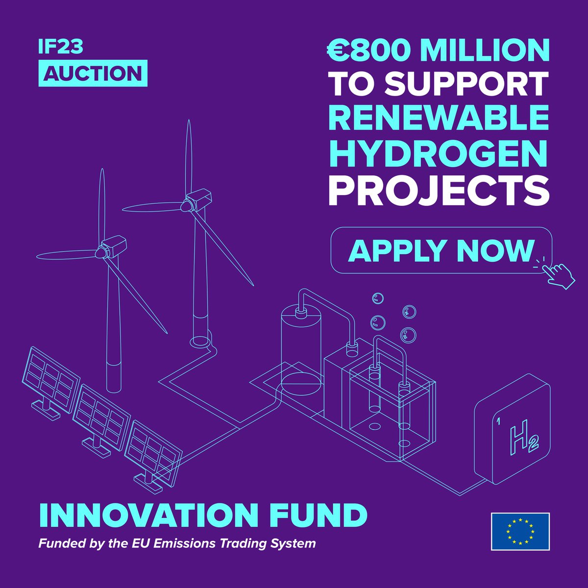 Are you placing a bid in the first ever #InnovationFund auction and still have some questions ❔

Check out the FAQs 👉europa.eu/!mB4CGG

Submit your application by 8 February 

#IF23Auction #hydrogen #RFNBO