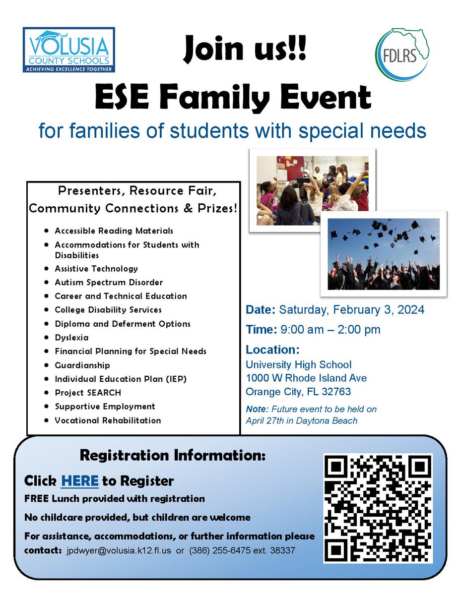 Join us at the ESE Family Event on Feb 3, 2024, 9 am - 2 pm at <a href="/UHSTitans411/">Titans News NeTwork</a>! Explore resources for special needs families, from accessible reading materials to vocational rehabilitation.
Register now: bit.ly/3TdCp18