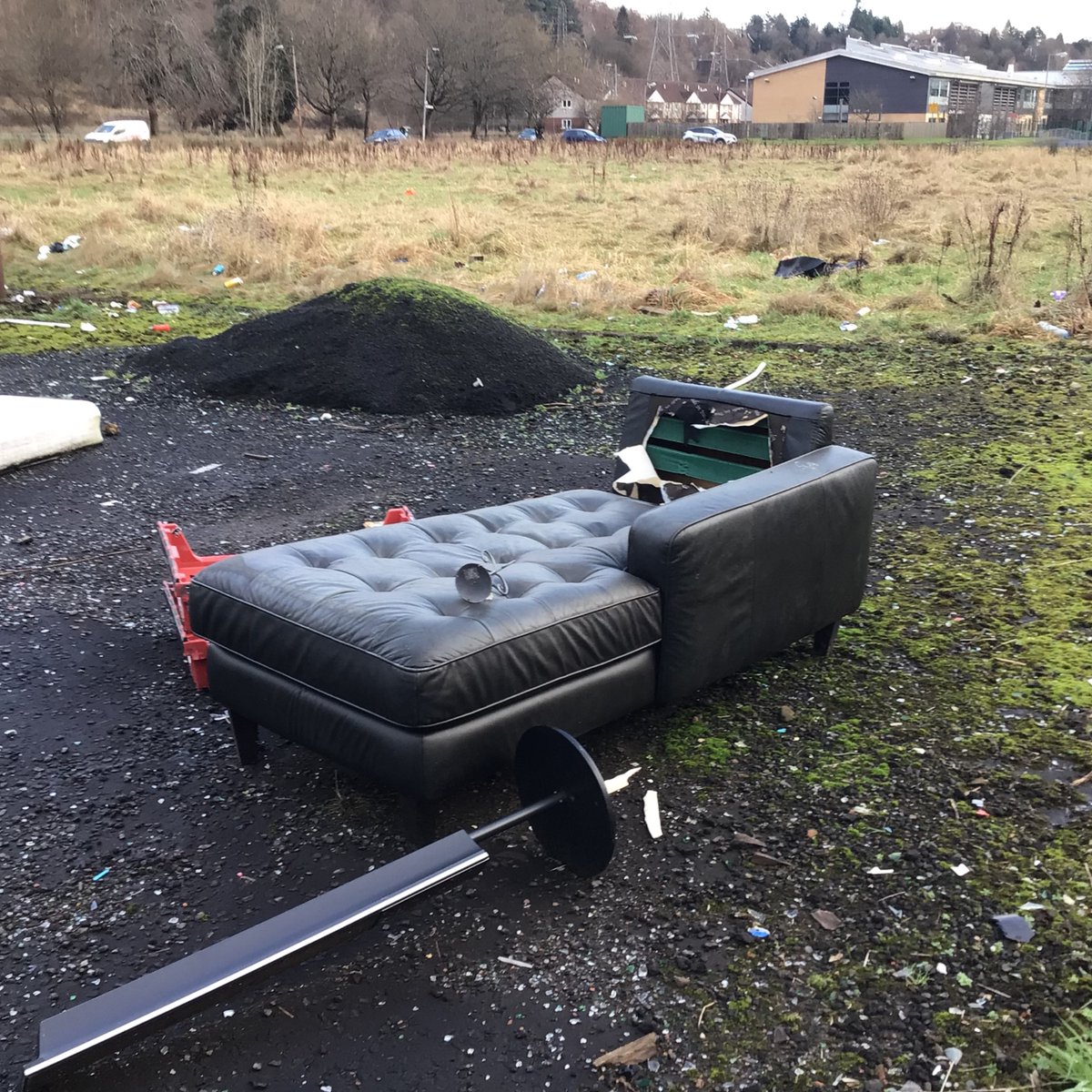 camstraddenps's tweet photo. As part of their John Muir Award, P6/5 have been exploring our local area.  We were so angry to see all the fly-tipping  in our green areas and right next to our amazing school…  #JohnMuirAward #CleanUpScotland @CMonaghanSNP @PJFerguson18 @BillKiddSNP https://t.co/pd0BU8YUrW