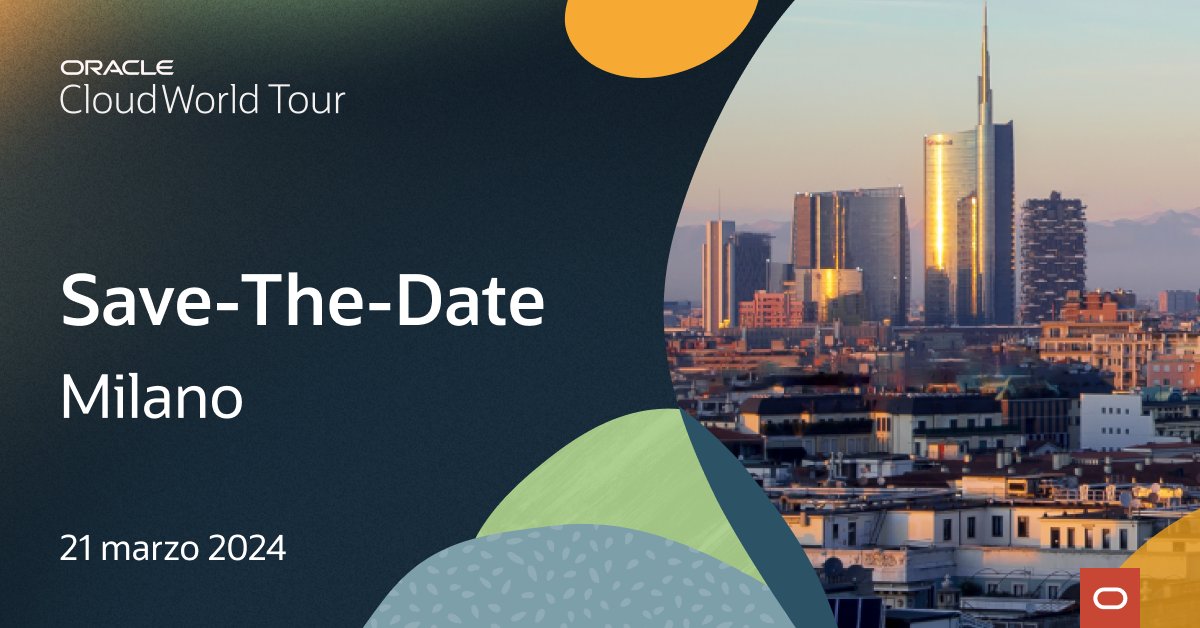 domcat's tweet image. Save-The-Date per il #CloudWorld Tour di Milano il 21 Marzo. social.ora.cl/6015Rs5KH