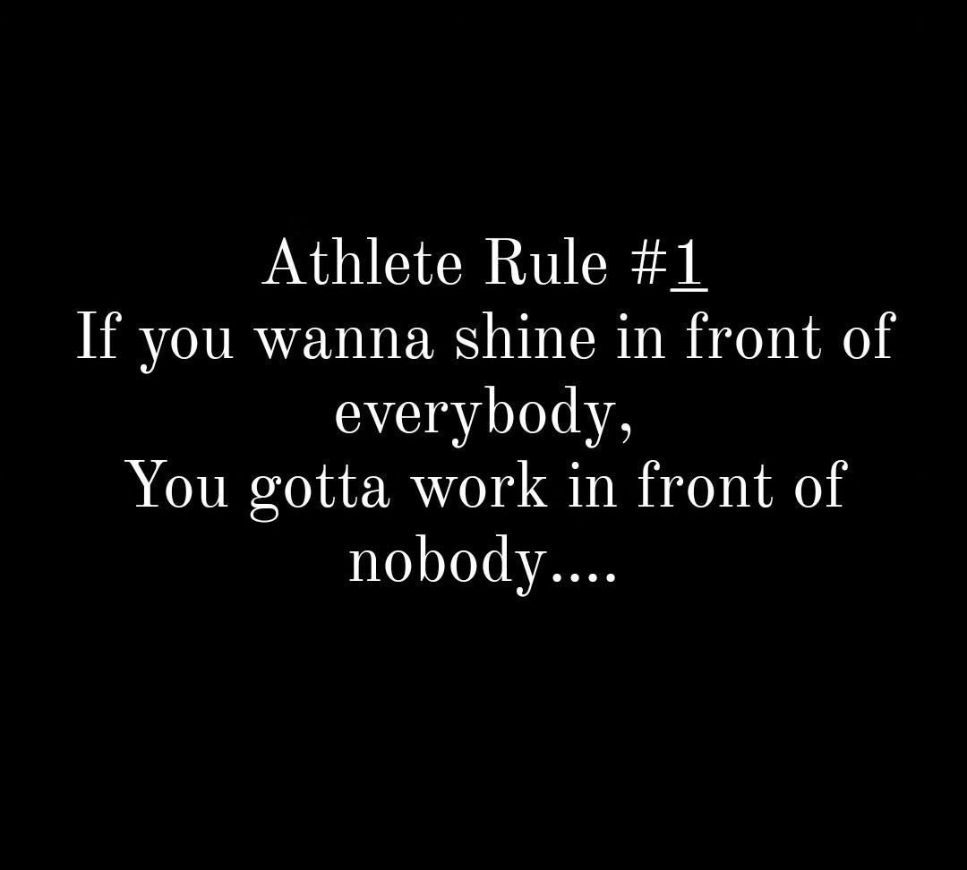As a coach you gotta have that something - something for your athletes. Mine is: