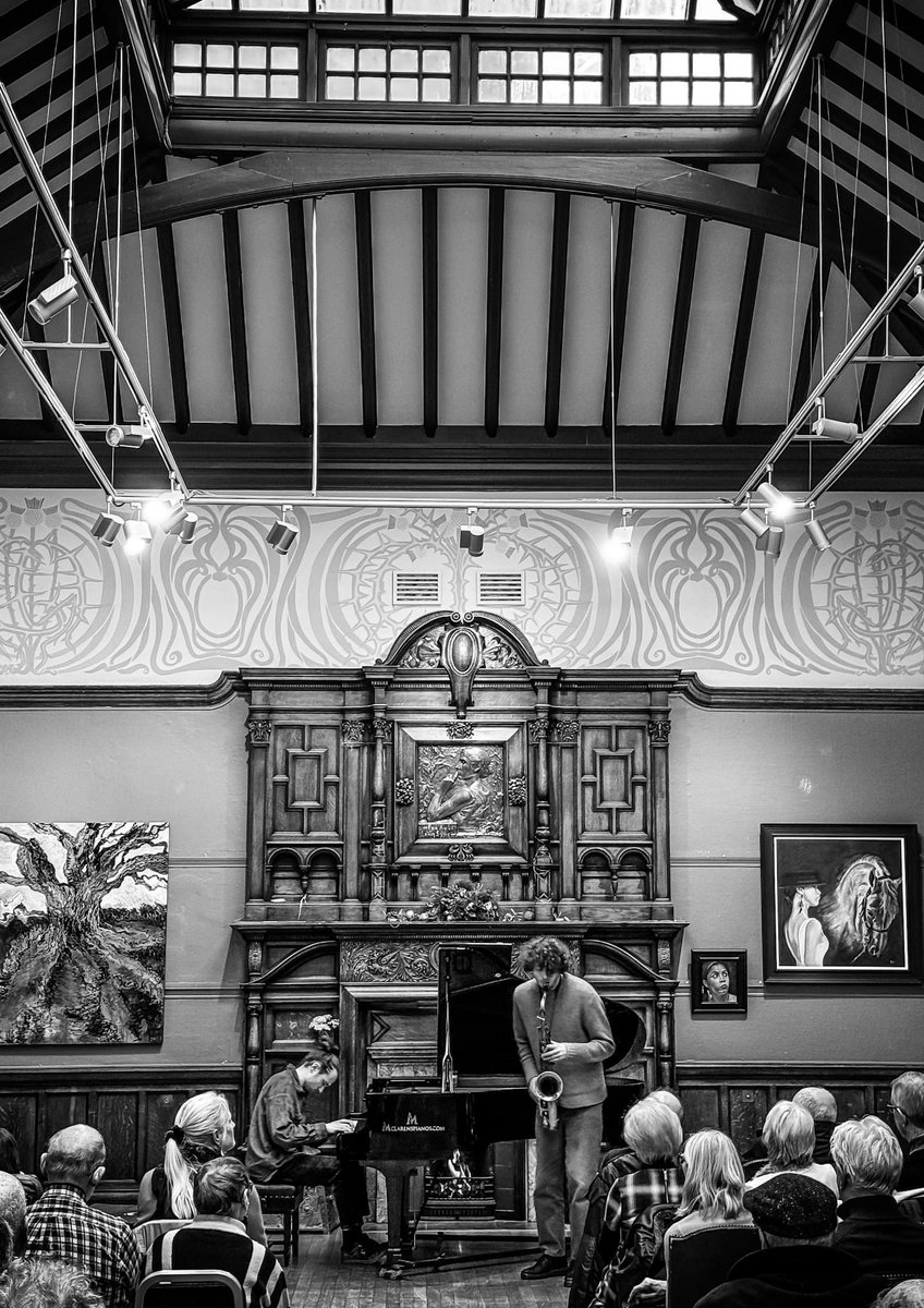 WestbourneMusic's tweet photo. Thank you, @mattcarmichael_ and @fergusmccreadie for a fabulous concert last month at the Glasgow Art Club &amp; Gallery! 🎹🎷✨ https://t.co/AfsU5oVVy9