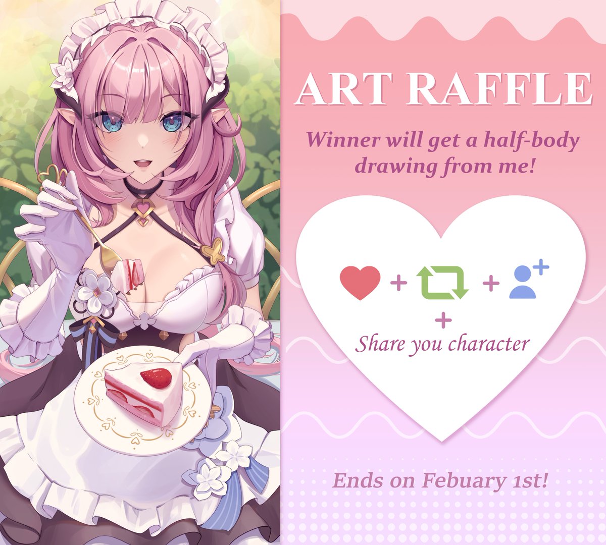 miukoobi's tweet photo. 💜 2K ART RAFFLE💜

Thank you so much for your support!
One winner will receive a half-body illustration with a background!

To Enter:
♡ follow
♡ like
♡ retweet (no QRT)
♡ drop your OC in the comments

Ends on Febuary 1st! https://t.co/waIbBD5WY9