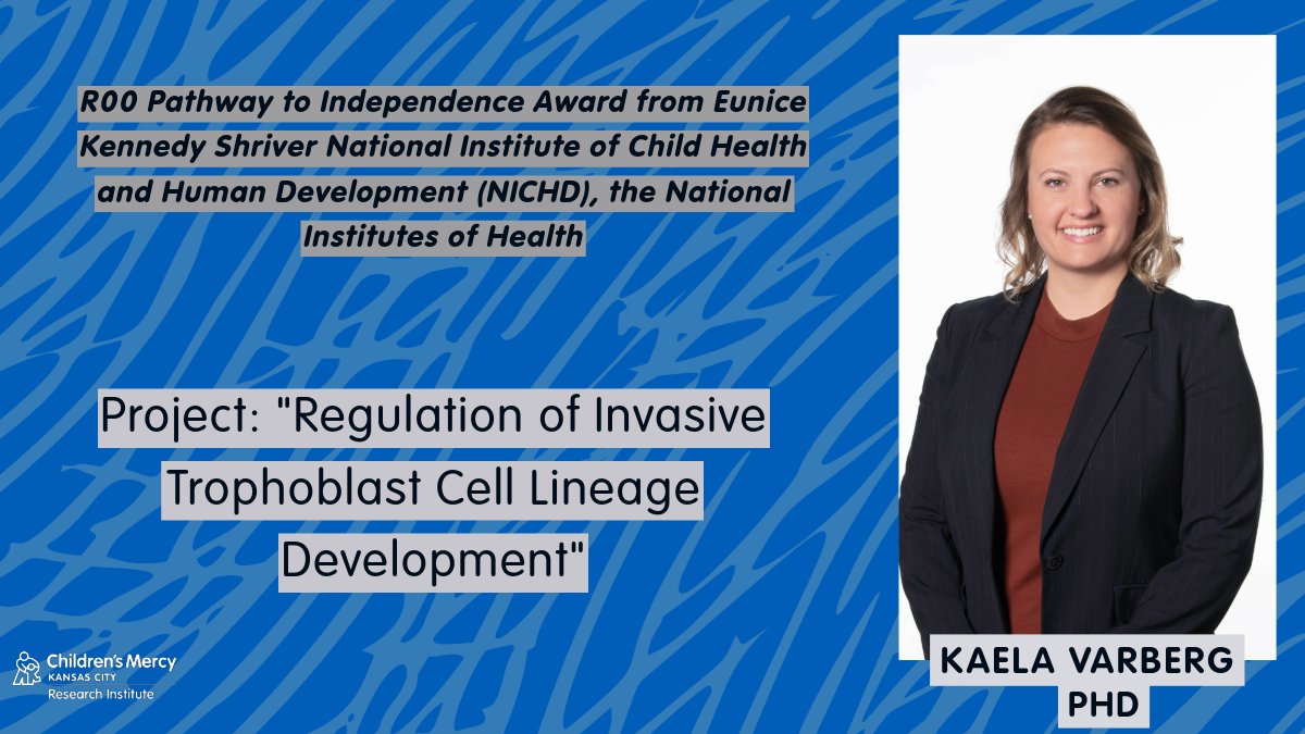 ResearchCM's tweet photo. Please join us in congratulating Dr. Kaela Varberg (@kaela_varberg) on the funding she received from @NICHD_NIH for her study to investigate the role of #ASCL2 in trophoblast cell lineage development. Learn more about the research: https://t.co/3QWBbaYhnU https://t.co/3DTWHPVk41