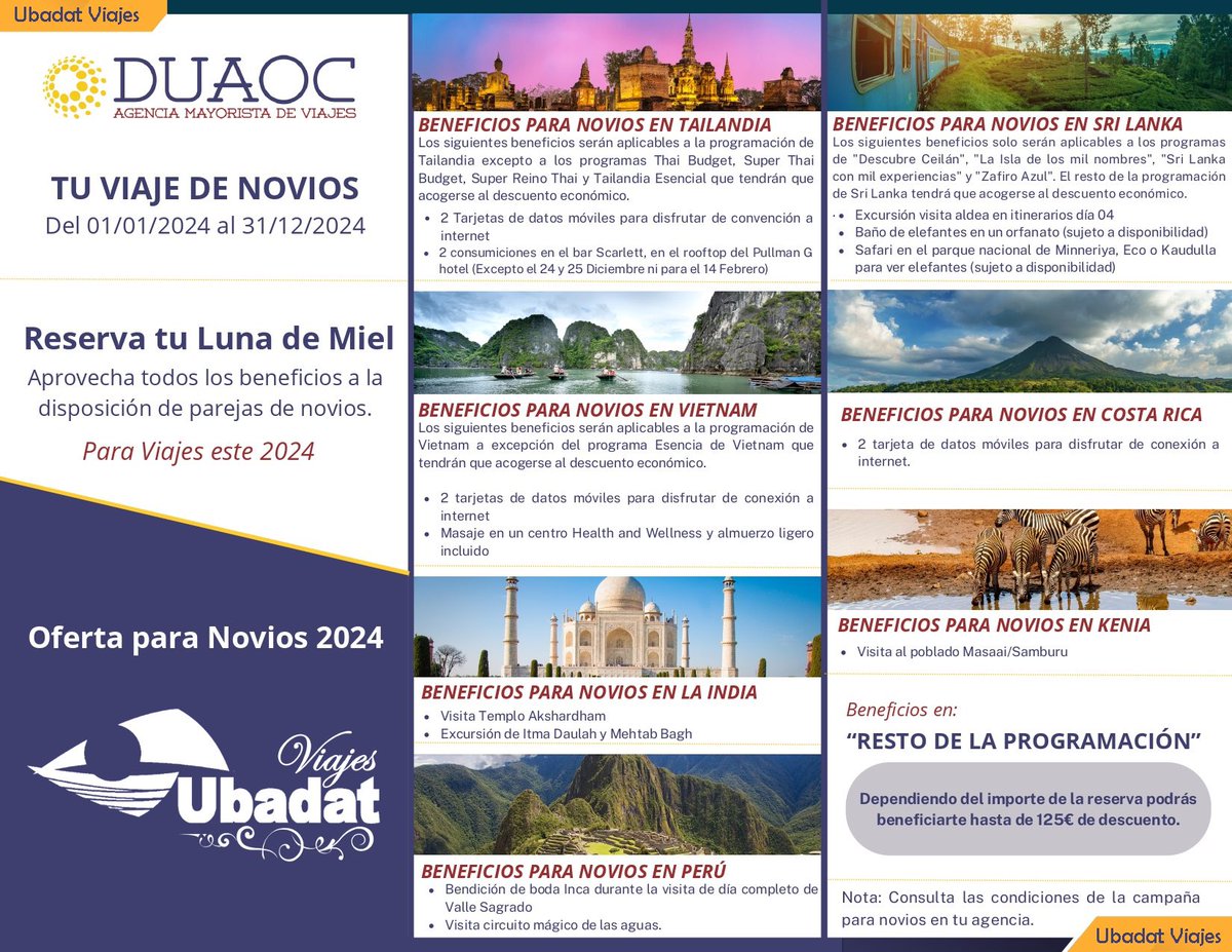 COLABORACIÓN UBADAT VIAJES &amp; DEL UNO AL OTRO CONFÍN - DBLANCO 2024.