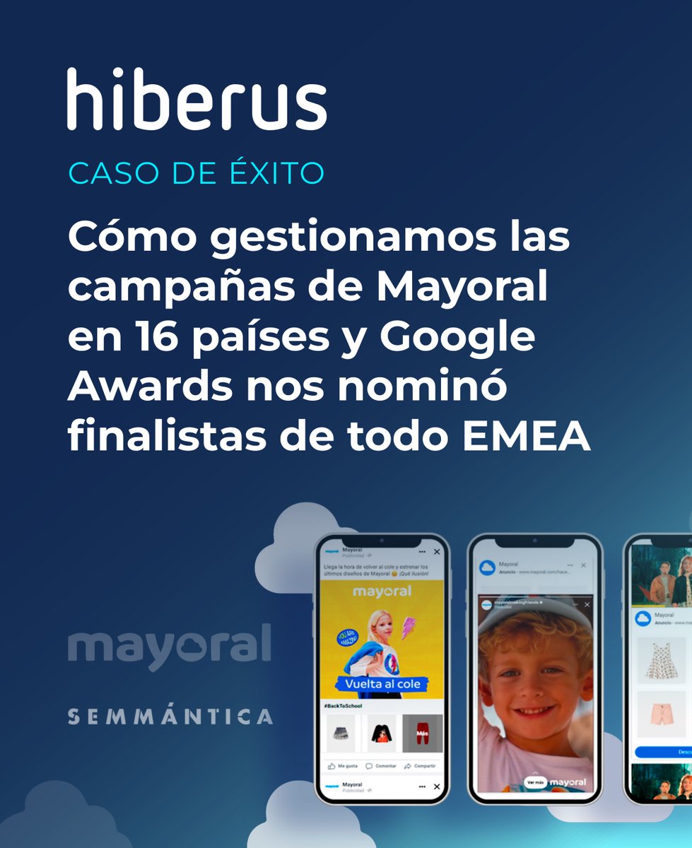 Hiberus's tweet photo. 🛍️💥 Caso de éxito: cómo gestionamos las campañas de #Mayoral en 16 países y Google Awards nos nominó finalistas de todo EMEA.
Descubre cómo lo ha hecho posible @semmantica, nuestra agencia especializada en publicidad y analítica digital 🔗 https://t.co/iCBgGnqYDk
#WeAreDifferent https://t.co/6wO8iW9WNr