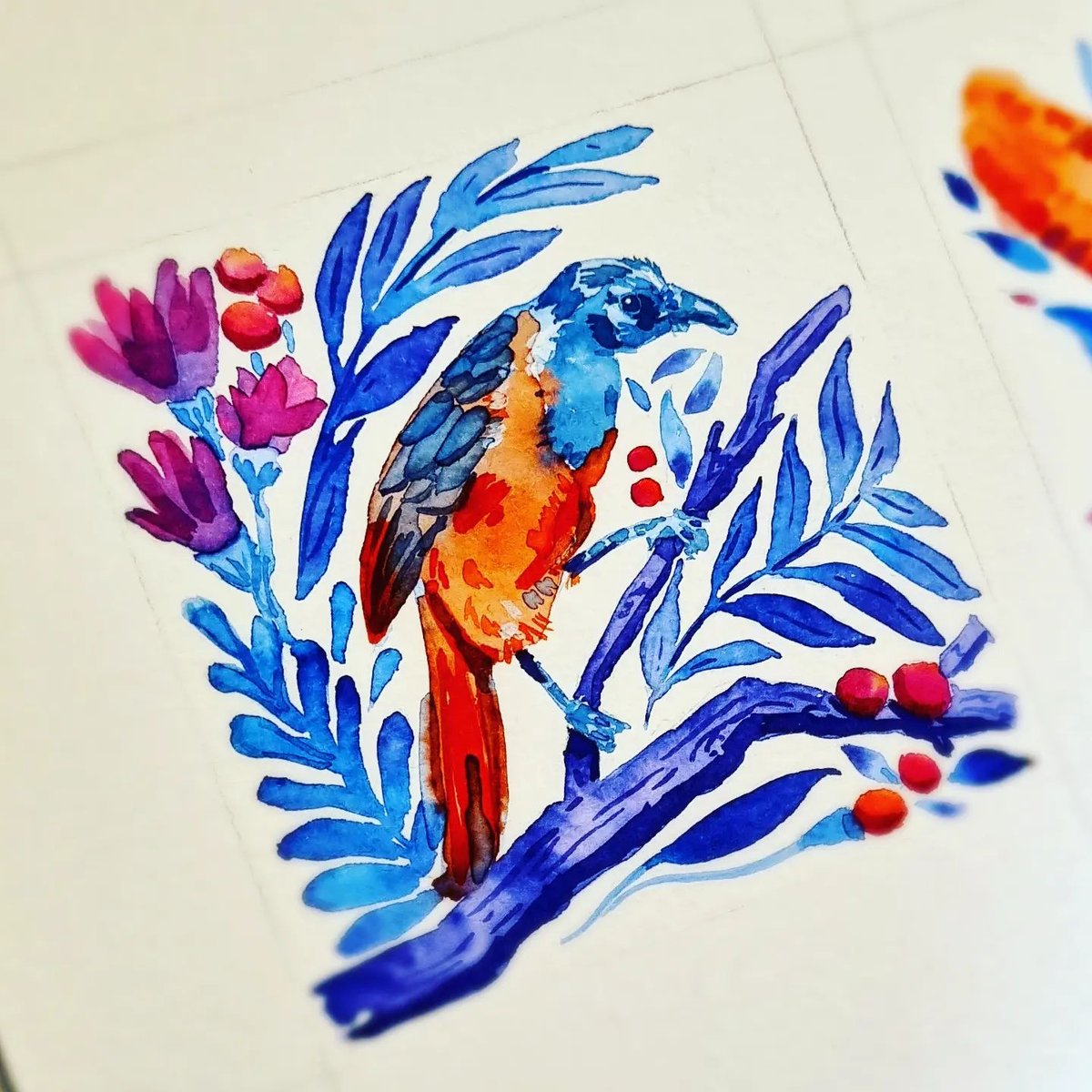 Manon_Stripes's tweet photo. Behind the Scene:
Drawing of a tile for one of the mini-games in Pyrophora 🎨🧩
.
#Xolotl #Pyrophora #psychopomp #puzzle #puzzlelover #パズル #jigsawpuzzle #jigsawpuzzles #ecoline #drawing #illustration #artwork #watercolor #watercolors https://t.co/wy0Fu86fDX