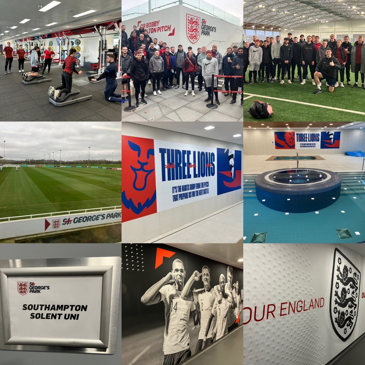 ⁦@Football_BSc⁩ students from ⁦@SolentUni⁩ accessing a unique football experience today. Staff and students learning from the game at the English home of the game. #studentvoice #Studentexperience #TeachingandLearning