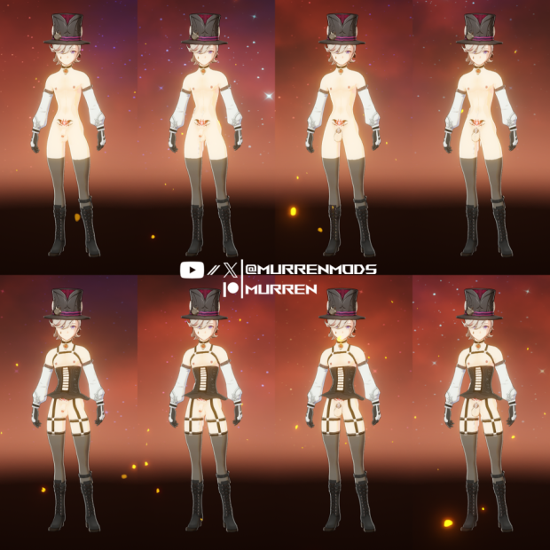 MurrenMods's tweet photo. All variants of the Churled Lyney mod inspired by @ThiccWithaQ are now publicly available for free! Download the full toggle at https://t.co/S0g7gkTvUl https://t.co/LGwEjI4ceJ