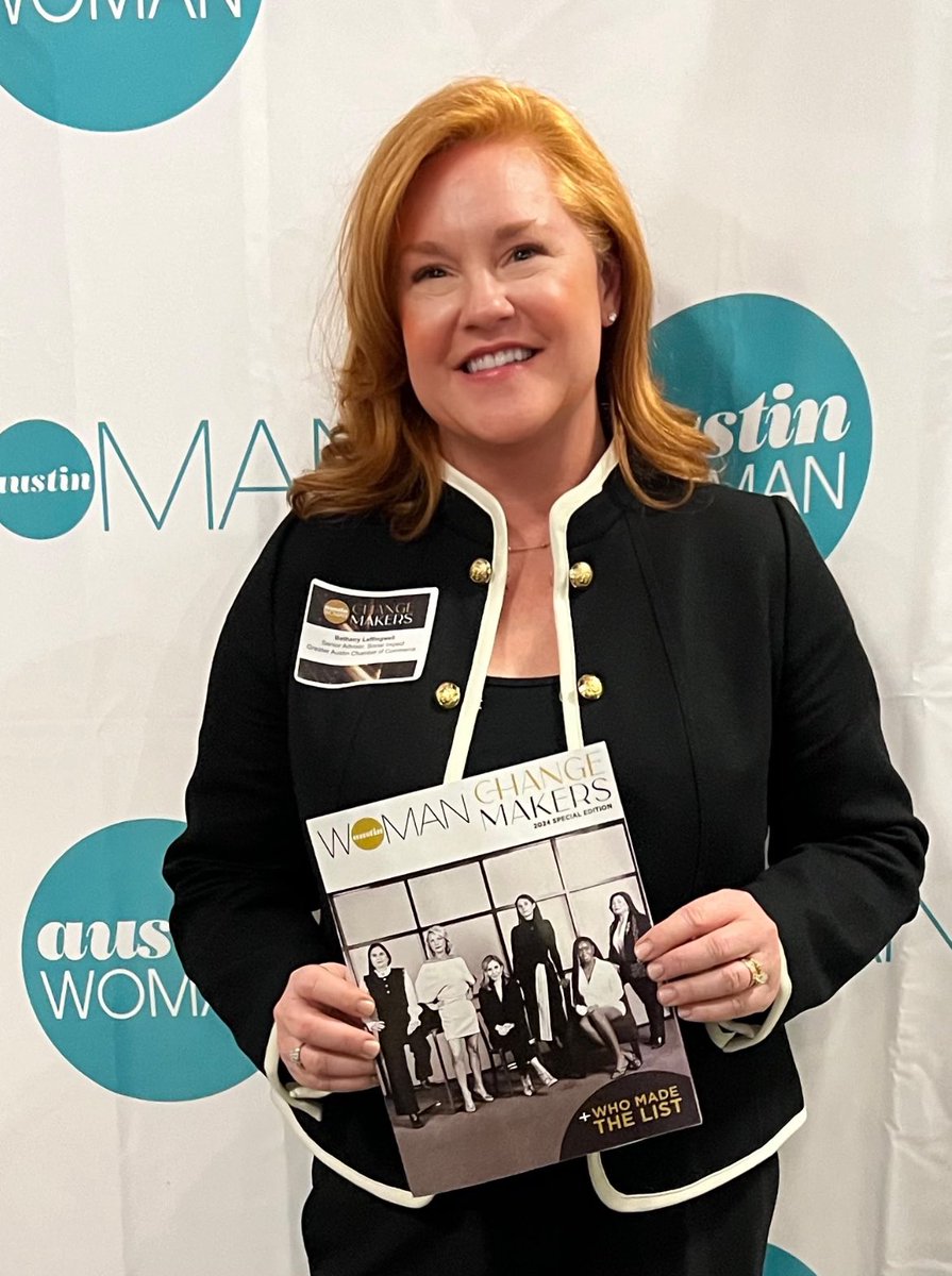 BethanyLeff's tweet photo. What a nice honor! Thanks for including me in the 2024 Changemakers Women to Watch list, @austinwoman! 🎉 

#austin #leadership #austingives https://t.co/bly4NRZ6rP