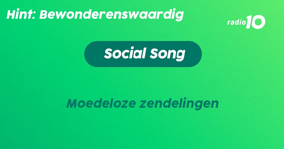Tuurlijk hebben we een hintje voor de #Socialsong voor je! Weet je nú waar we naar opzoek zijn? 
Laat het dan weten via <a href="/Somertijd/">Somertijd</a> .