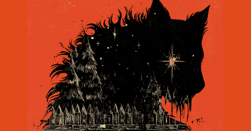 PenguinTeen's tweet photo. Cover reveal! #RedInToothAndClaw is an edge-of-your-seat Western YA horror from @LishMcBride, coming to shelves October 8, 2024!
