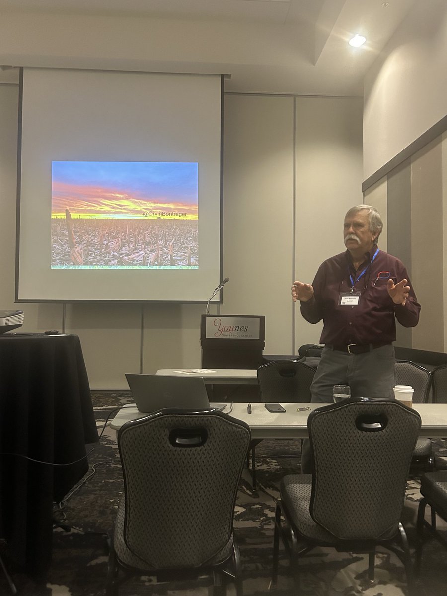 Clark_Agronomy's tweet photo. @OrvinBontrager Bontrager presents on the farming practices over the last 45 years at the @ServiTechInc Professional Development Conference. #servitech #unl #naicc1978 https://t.co/QSJiLSmljW